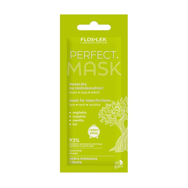 FlosLek Laboratorium Flos-Lek Perfect, maseczka na niedoskonałości, twarz, szyja dekolt, 6 ml — Składniki i ocena