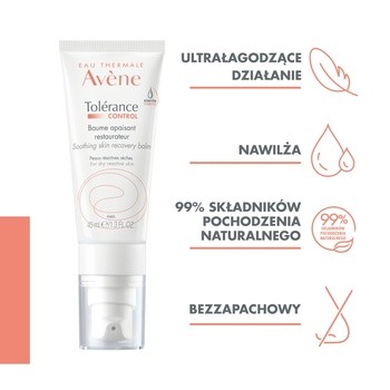 Avene Eau Thermale Tolerance Control, balsam łagodząco regenerujący, 40 ml