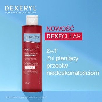 Dexeryl Dexeclear, żel pieniący przeciw niedoskonałościom, 200 ml