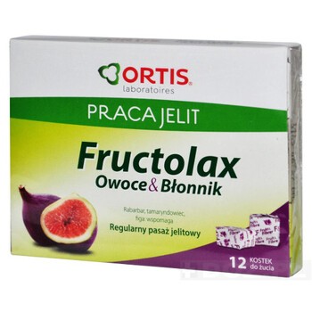 Fructolax Owoce & Błonnik, kostki, 12 szt