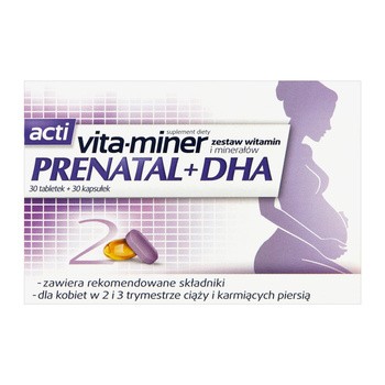 Acti Vita-miner Prenatal DHA, tabletki, 30 szt. + kapsułki, 30 szt.