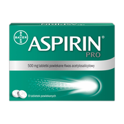 Aspirin Pro, 500 mg, tabletki powlekane, 8 szt.