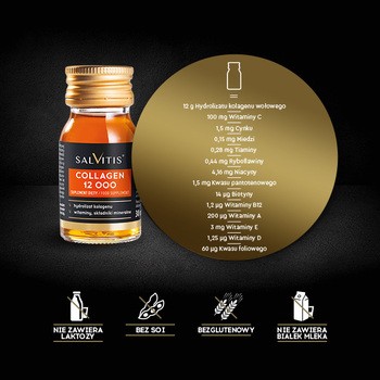 Zestaw Salvitis Collagen, kolagen do picia, płyn, 30 ml x 15 szt.
