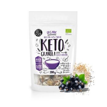 Diet-Food, Bio Granola Keto, Porzeczka, 200 g