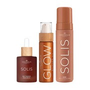 Zestaw Cocosolis, Solis Self-tanning Foam, pianka samoopalająca do ciała, Dark, 200 ml + Solis, samoopalające serum do twarzy, 50 ml + Glow, olejek nabłyszczający z drobinkami, 110 ml https://azcdn.doz.pl/image/d/product/77387e10-scale-180x180.png