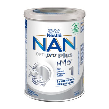 Nestle Nan Optipro Plus 1 HM-O, mleko początkowe dla niemowląt od urodzenia 400 g