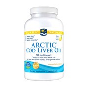 Arctic Cod Liver Oil, 750 mg Lemon, kapsułki, 180 szt.        