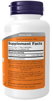 Now Foods L-Arginine, kapsułki, 100 szt.