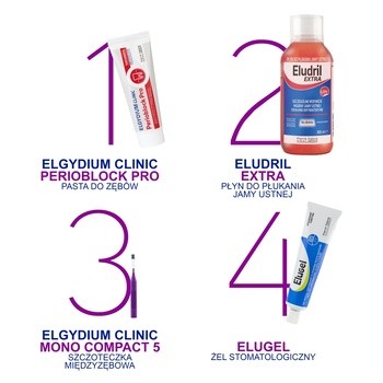 Elgydium Clinic Mono Compact 5, szczoteczka międzyzębowa, 4 szt.