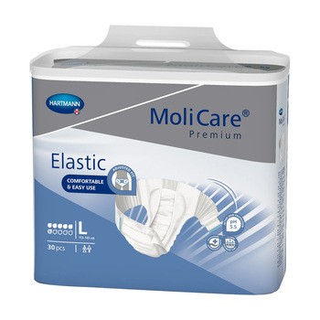 Molicare Premium Elastic 6K, pieluchomajtki, rozmiar L, 30 szt.