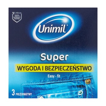 Unimil Super, prezerwatywy lateksowe, 3 szt.