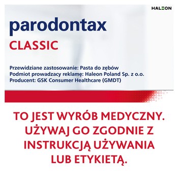 Parodontax Classic, pasta do zębów, 75 ml