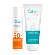 Zestaw Oillan, mgiełka ochronna do twarzy i ciała SPF 50, 75 ml + Oillan Baby, żel do mycia ciała i włosów 3 w 1, 100 ml https://azcdn.doz.pl/image/d/product/2fb1e572-scale-180x180.png