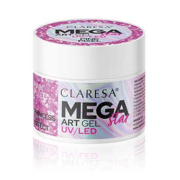 Claresa Mega Star Art Gel, żel do zdobień, Pink Pixel, 10 g