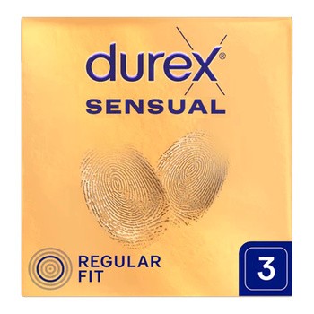 Durex Sensual, prezerwatywy super cienkie, 3 szt.