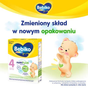 Bebiko Junior 4 NUTRIflor Expert, odżywcza formuła na bazie mleka, powyżej 2. roku życia, proszek, 350 g