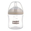 Canpol Babies Natural Shape, butelka ze smoczkiem dwustrefowym, 150 ml, mini, 1 szt.
