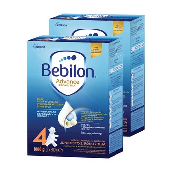 Zestaw 2x Bebilon 4 Advance Pronutra, Junior, formuła na bazie mleka po 2. roku życia, 1000 g