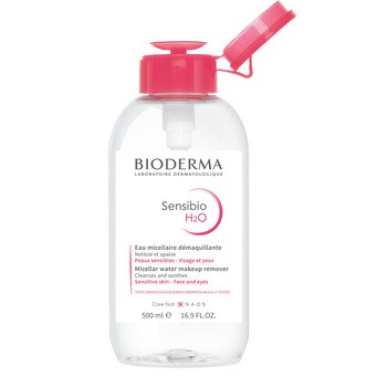 Bioderma Sensibio H2O, woda micelarna do skóry wrażliwej, butelka z pompką, 500 ml