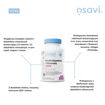 Osavi Multiwitamina i Minerały Kobieta, kapsułki twarde, 180 szt.