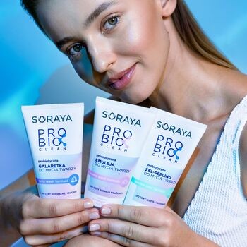 Soraya Probio Clean, probiotyczna emulsja do mycia twarzy do cery suchej i wrażliwej, 150 ml