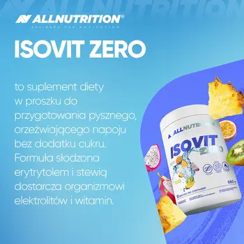 Allnutrition Isovit Zero, proszek, smak jabłko - malina, 660 g