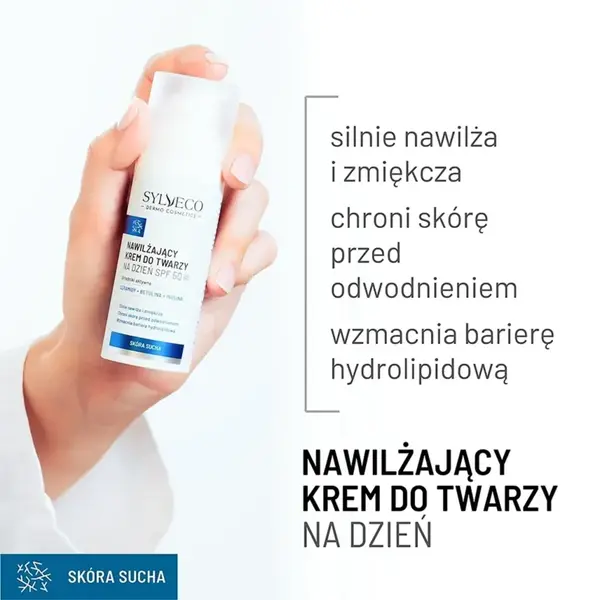 Дневной крем для лица Sylveco Dermo увлажняющий, SPF 50, для сухой кожи, 50 мл — фото 2