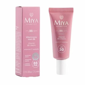 Miya Cosmetics myBBalm, witaminowy krem BB SPF 30, 03 beige, 30 ml