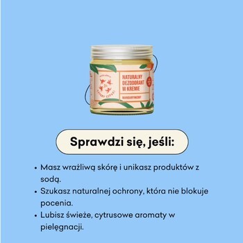 Mydlarnia 4 Szpaki, delikatny dezodorant w kremie, mandarynkowy, 60 ml