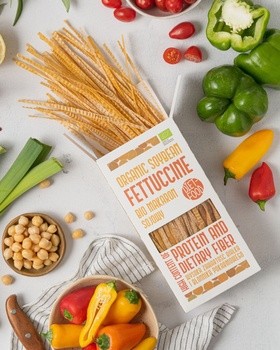 Diet Food Makaron sojowy pomarańczowy Fettuccine, 200 g