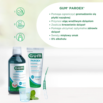 Gum Paroex 0.06% CHX, płyn do płukania jamy ustnej, 500 ml