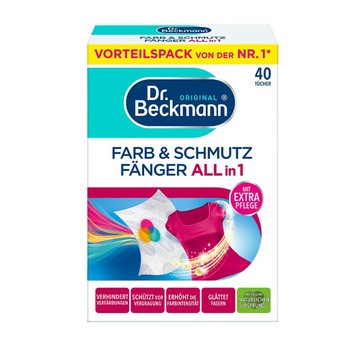 Dr. Beckmann, chusteczki wyłapujące kolor i brud 3w1, 40 szt.