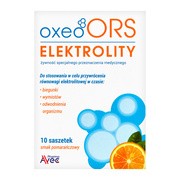 Oxeo ORS Elektrolity, proszek o smaku pomarańczowym, saszetki, 10 szt.        