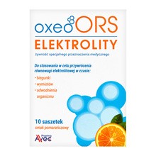 Oxeo ORS Elektrolity, proszek o smaku pomarańczowym, saszetki, 10 szt.