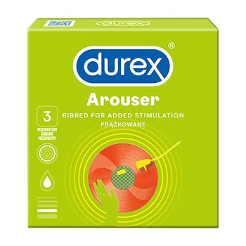 Durex Arouser, prezerwatywy prążkowane, 3 szt.