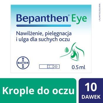 Bepanthen Eye, krople do oczu, pojemniki jednodawkowe, 0,5 ml, 10 szt.