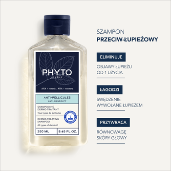 Phyto Anti-Pellicules, szampon przeciwłupieżowy, 250 ml
