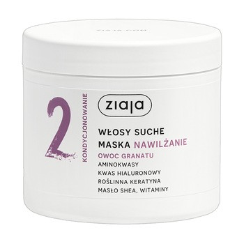 Ziaja Owoc Granatu Nawilżanie, maska do włosów suchych, 350 ml