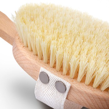 Hhuumm, szczotka do masażu ciała na sucho, włókno tampico wersja z kijem No.2, 1 szt.