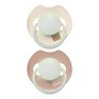 Canpol Lovi Prime, Smoczek silikonowy dynamiczny, Ivory Glow/Blush Glow, 18m+, 2 szt.