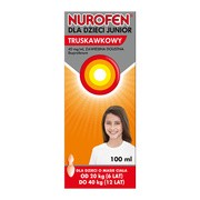 alt Nurofen dla dzieci Junior truskawkowy, (40 mg/ml), zawiesina doustna, 100 ml