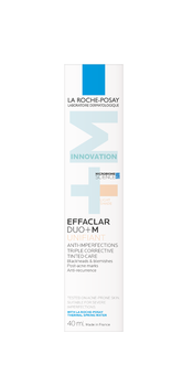 La Roche-Posay Effaclar DUO+M Unifiant, krem koloryzujący na niedoskonałości o potrójnym działaniu, 40 ml