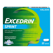 Excedrin Sprint, 500 mg, tabletki powlekane, 12 szt.