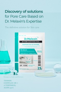 Dr.Melaxin BP Pore Clear Mask Pack, maska oczyszczająca dla skóry z widocznymi porami, 5 x 25 g