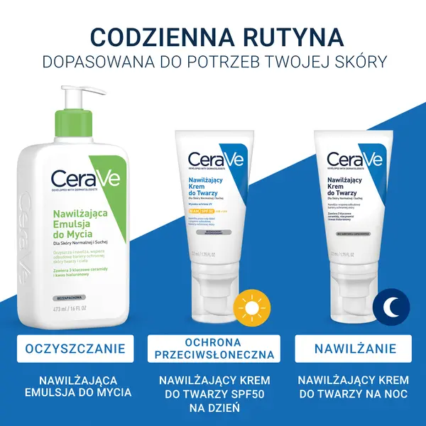 Набор CeraVe: очищающий гель с церамидами 473 мл и увлажняющий крем для лица с церамидами 52 мл — фото 2