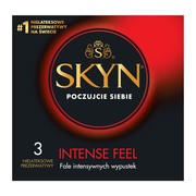 Skyn Intense Feel, nielateksowe prezerwatywy z wypustkami, 3 szt.