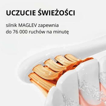 Oclean Flow S, szczoteczka soniczna z 3 końcówkami, czarna, 1 szt.