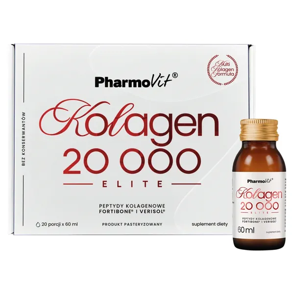 Коллаген PharmoVit 20000 Elite с витамином C, питьевой, 20 шотов по 60 мл — фото 3