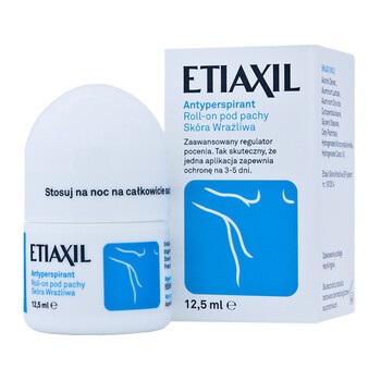 Etiaxil Roll-on pod pachy, antyperspirant, skóra wrażliwa, 12,5 ml