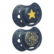 Canpol Lovi  Stardust, smoczek silikonowy uspokajający, dynamiczny 3-6 m, niebieski, 2 szt.